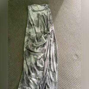 Nine Britton Silver Gray Maxi Wrap Skirt